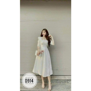 Bigsize Đầm xếp ngực D914
