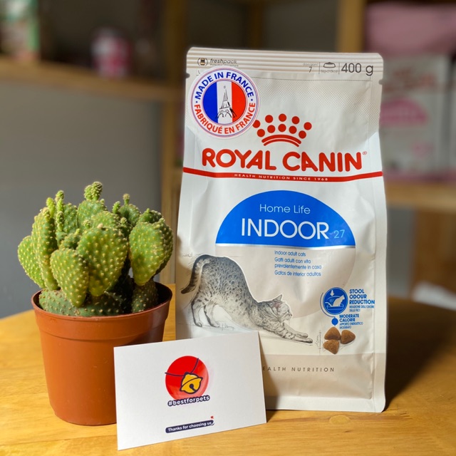 Thức ăn hạt cho mèo nuôi kín trong nhà Royal Canin Indoor - Giảm mùi hôi chất thải - Túi 400gr