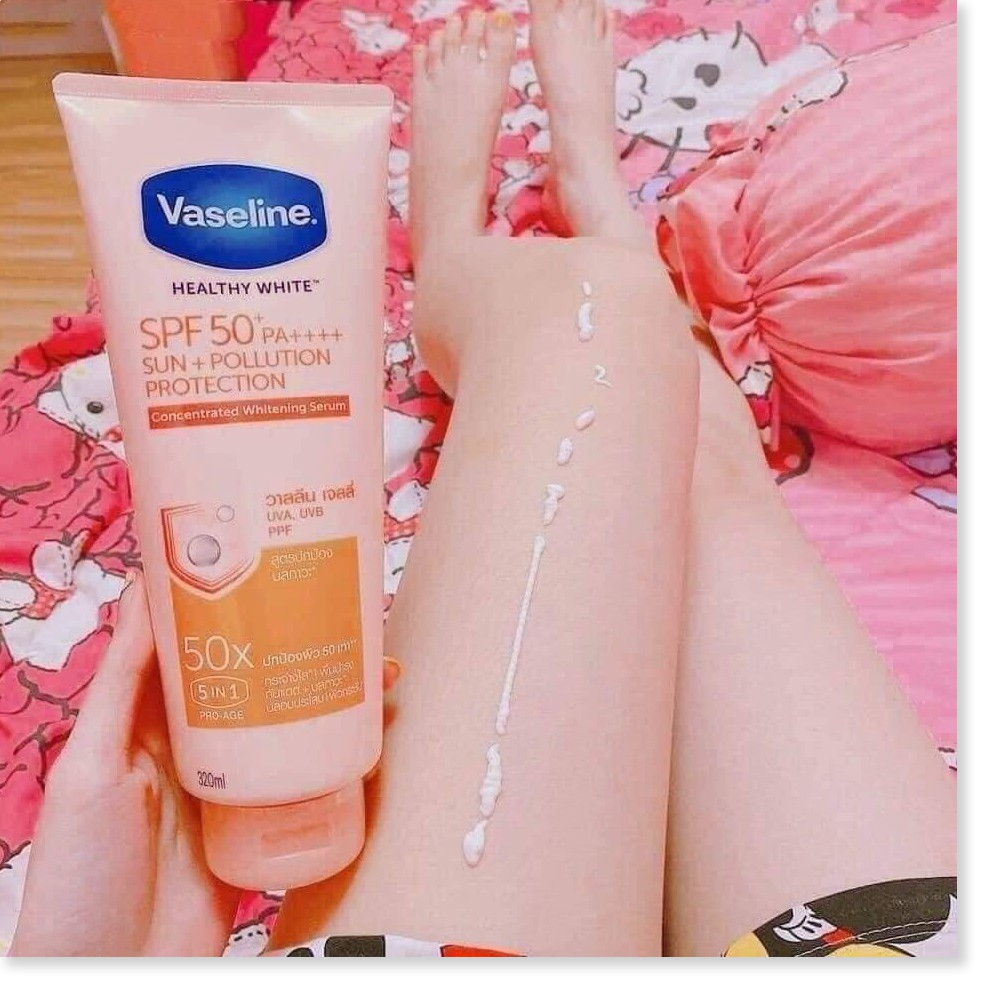 [Mã giảm giá mỹ phẩm chính hãng] Dưỡng thể trắng da Vaseline 50X Healthy Bright SPF 50 Sun 200ml