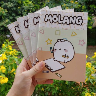 1 quyển vở Molang cầm bút màu khổ A5 - 80 trang- Vở viết học sinh