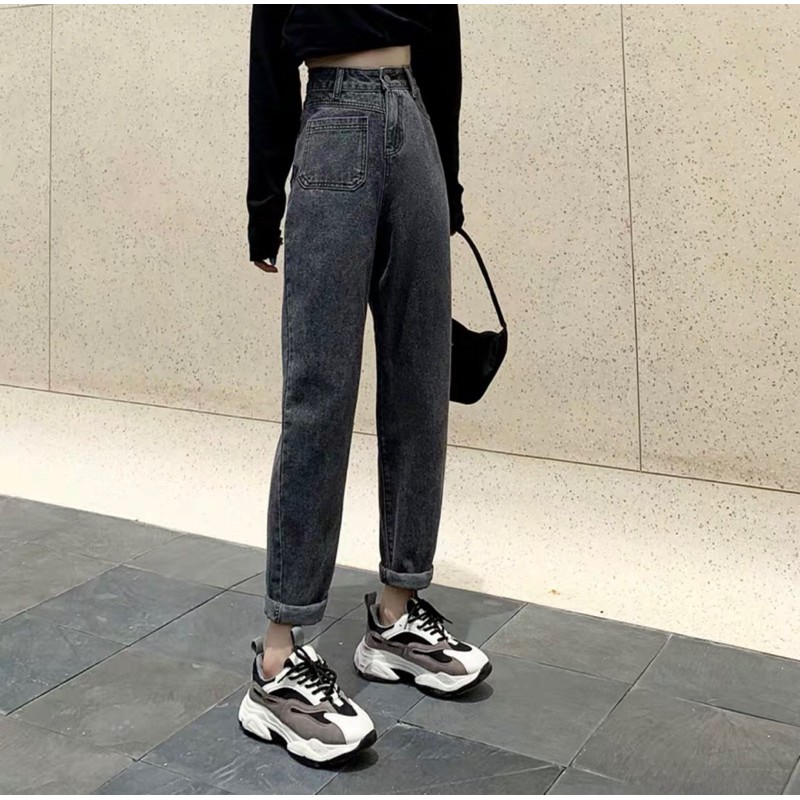 Quần baggy jean nữ Ms90 ✈️FREESHIP✈️ Quần baggy jean nữ lưng cao size đại kiểu 1 túi hàng VNXK thời trang bigsize 2KJean | BigBuy360 - bigbuy360.vn