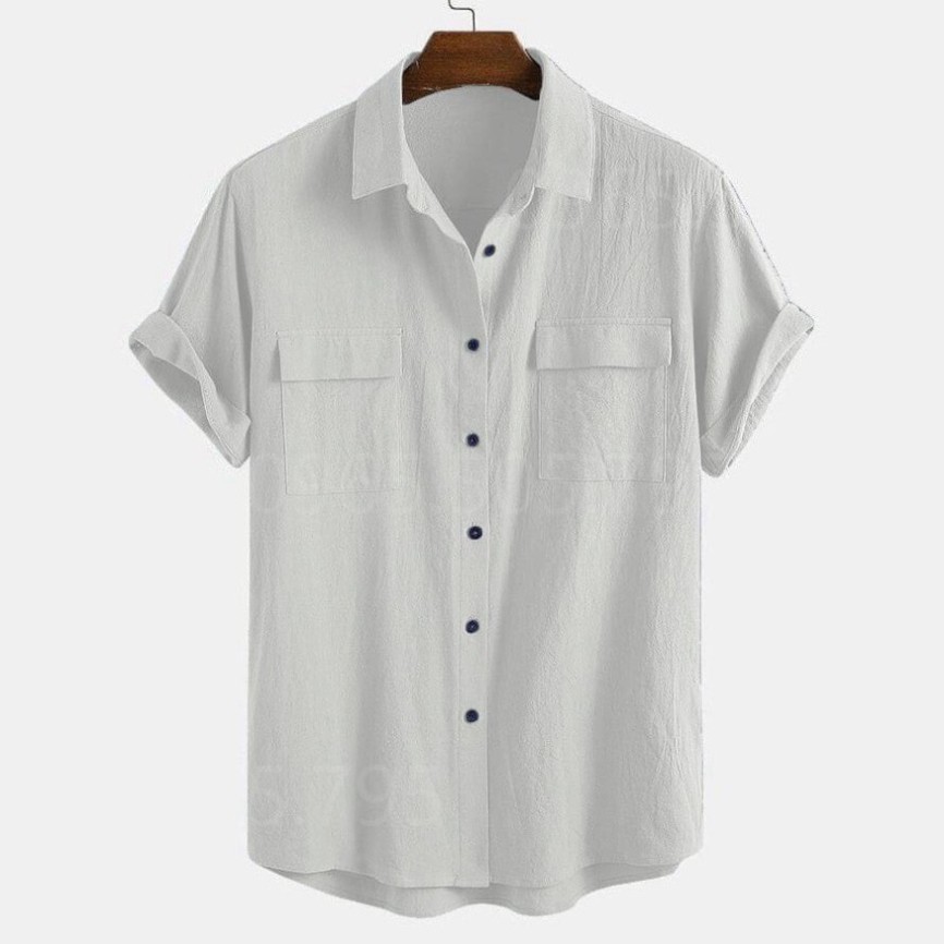Áo Sơ Mi Nam, Áo Đũi Nam Tay Ngắn Cổ Bẻ Chất Đũi Tự Nhiên Thoáng Mát Lịch Sự Văn Phòng vip | BigBuy360 - bigbuy360.vn