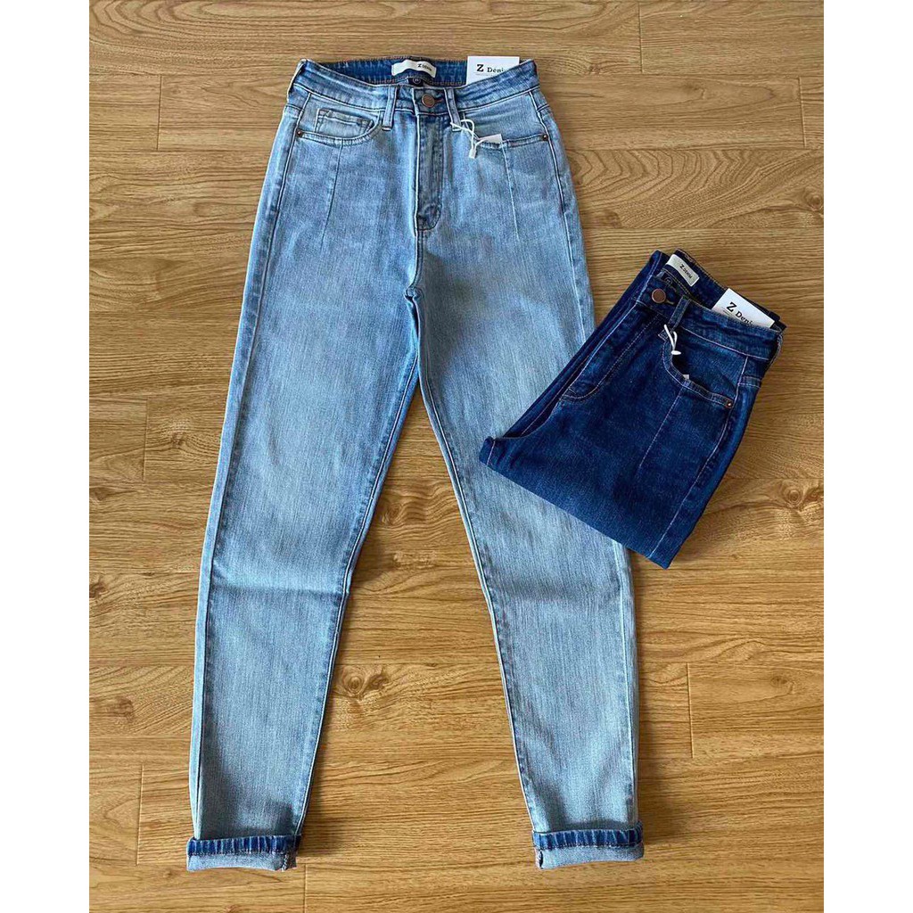 QUẦN JEANS BAGGY XẺ GIỮA ZAREEN JEA113 XANH NHẠT