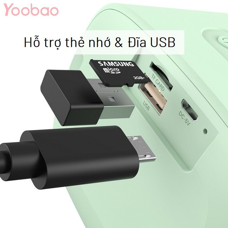 Loa Bluetooth Mini Yoobao M2, Loa Không Dây Kết Nối Bluetooth 5.0 - Nghe Nhạc Cực Hay