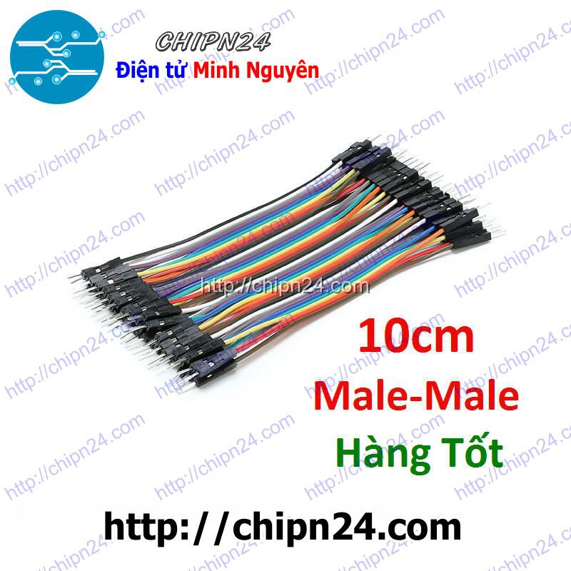 [20 SỢI] Dây Cắm Test Board 10cm Đực-Đực (Hàng Tốt)