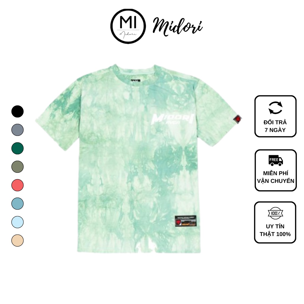 Áo thun loang màu form rộng tay lỡ nam nữ Phông tiedye Unisex phản quang Local Brand Chính Hãng Mi Midori