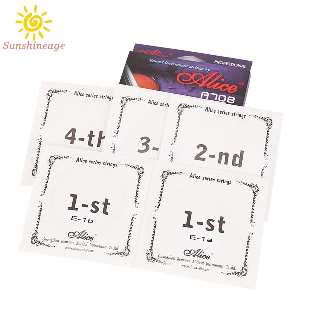 SUNAGE- ~Alice Pro Violin Strings EADG 4/4 Nylon Core Full Size Extra Single E String  readystock hot sale 2021 new【SUNAGE-HOT Fashion】