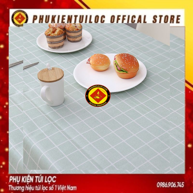 Khăn Trải Bàn Ô VUÔNG CARO Hàn Quốc, Thảm Picnic Vải Peva, Phông Nền Chụp Ảnh Vintage Trang Trí Bàn Học- Phukientuiloc.c