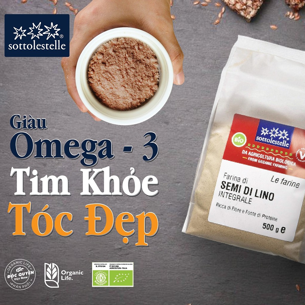 Bột hạt lanh nguyên cám hữu cơ 500g Sotto Organic Flaxseed Meal