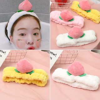 Băng đô turban cài tóc quả đào 3d hàn quốc dùng rửa mặt pkk26