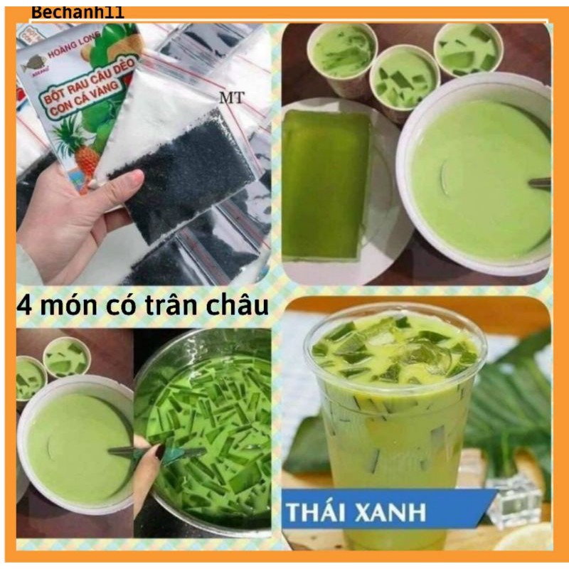 [Sẵn] Video Ảnh thật - Set 4 món Trà Thái Xanh trân châu đen nấu 2-3 lít