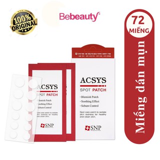 Hộp 6 gói Miếng Dán Đầu Mụn Acsys SNP Acsys Spot Patch Hàn Quốc 72 miếng - 0514716