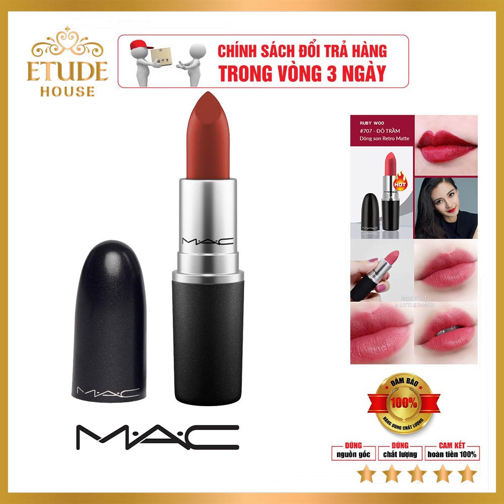 Son MAC [Mini] RUBY WOO/DEVOTED TO CHILI/LADY DANGER/DANGEROUS/MARRAKESH | BigBuy360 - bigbuy360.vn