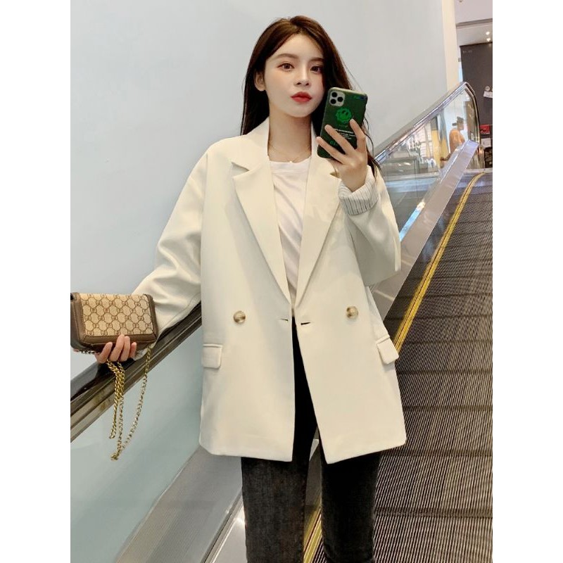 (Hàng Đẹp)Ảnh thật 4 hình cuối-HC356.Áo blazer xuân thu phong cách Hàn Quốc