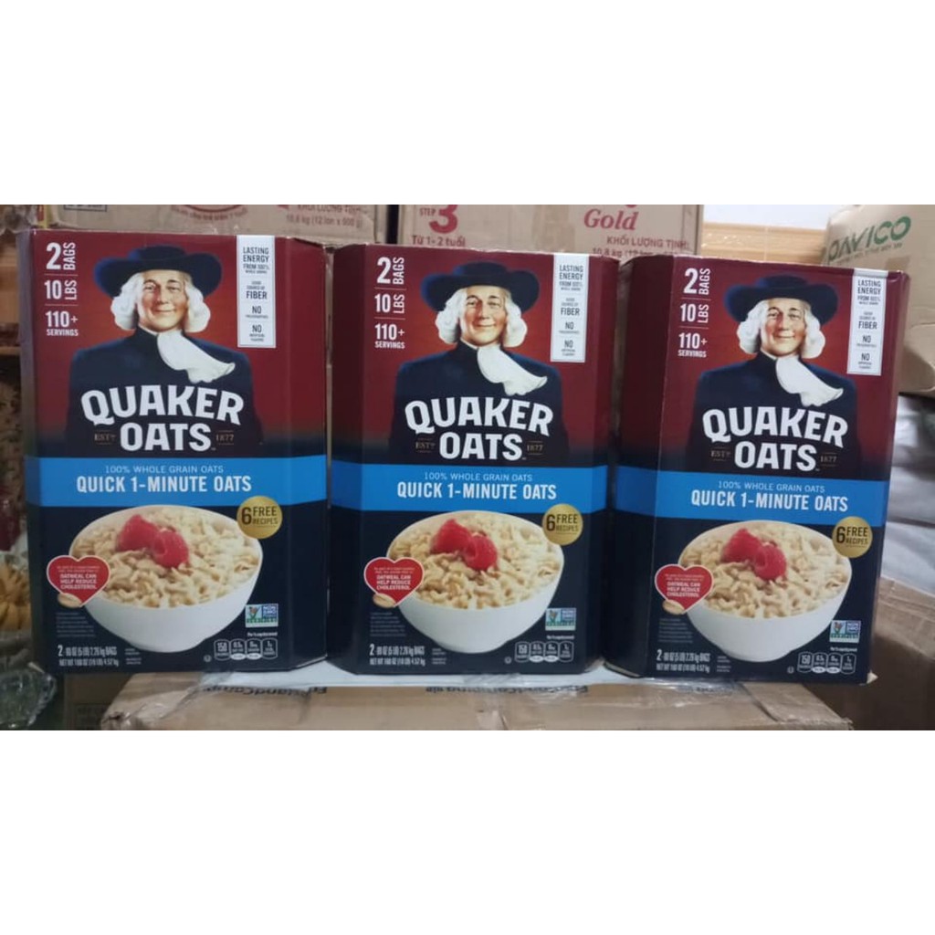 [HÀNG CHUẨN MỸ] Thùng 4,52Kg Yến Mạch Quaker Oats - Nhập Khẩu Từ Mỹ