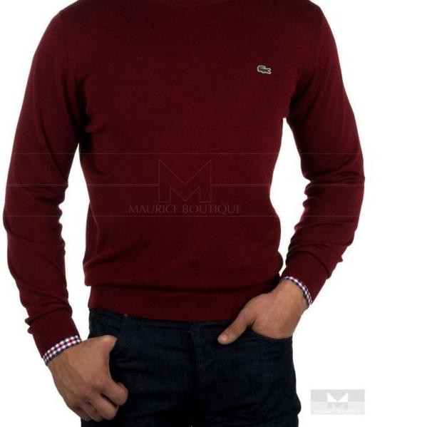 Lacoste Áo Sweater Dệt Kim Thiết Kế Trẻ Trung Cho Nam