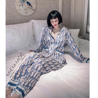 Sp120 - set pijama lụa xước tô châu mulisi lụa qccc