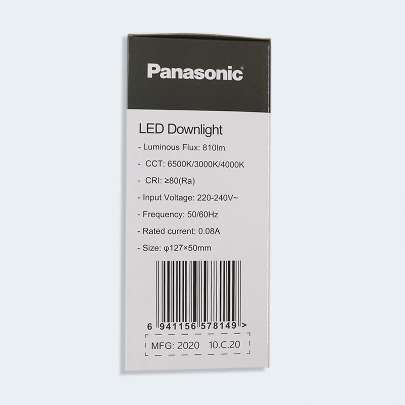 Đèn LED tròn âm trần Panasonic Downlight ĐỔI MÀU 9W 110mm