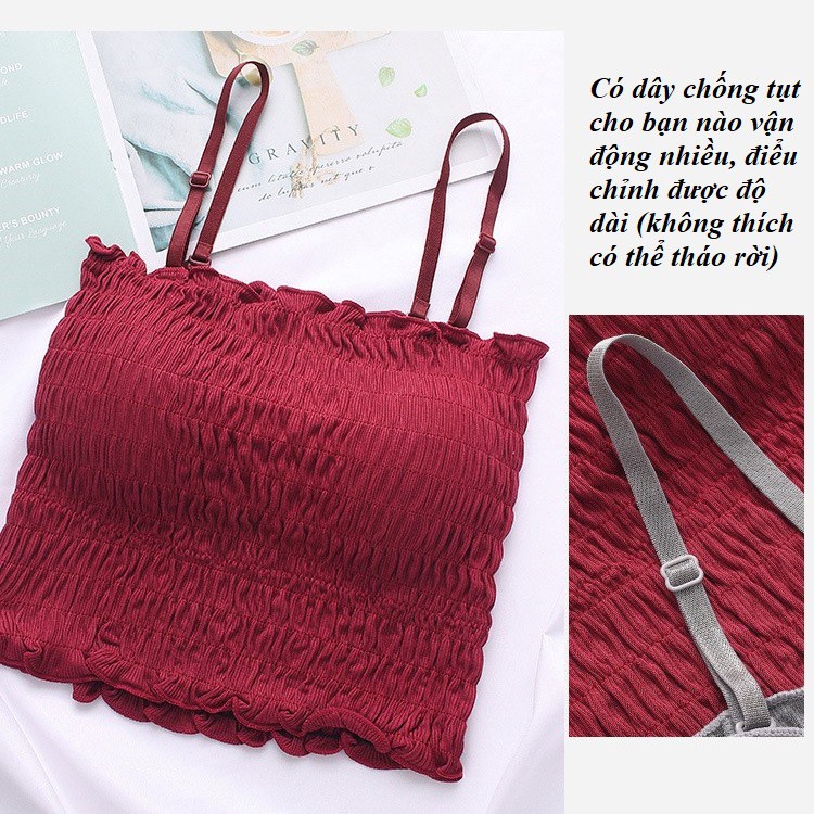 Áo quây nhún ngực bra croptop có đệm mút có dây điều chỉnh siêu xinh hàng Quảng Châu cao cấp Mely Fashion  AN05 | BigBuy360 - bigbuy360.vn