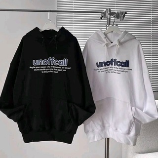 Áo hoodie nỉ UNOFFCALL nỉ bông dày dặn Form rộng unisex nam nữ cặp đôi nỉ bông dày dặn hàn quốc