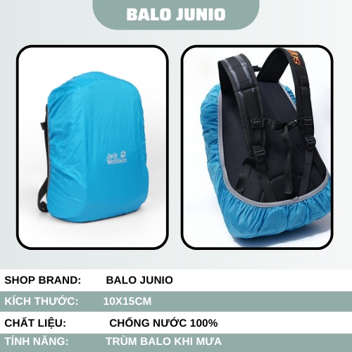 Áo Mưa Balo Trùm Chống Nước Chống Bụi Balo Dưới 40L Túi Junio TX04