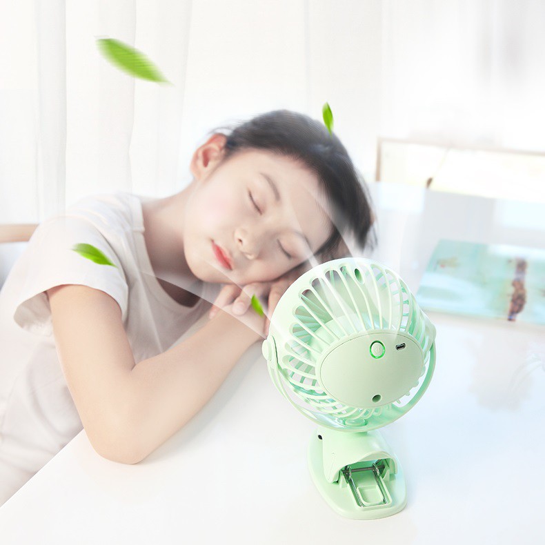 Quạt kẹp quạt tích điện quạt mini Yoobao F04 pin siêu bền sử dụng trong 15H đên 32H liên tục chính hãng Yoobao