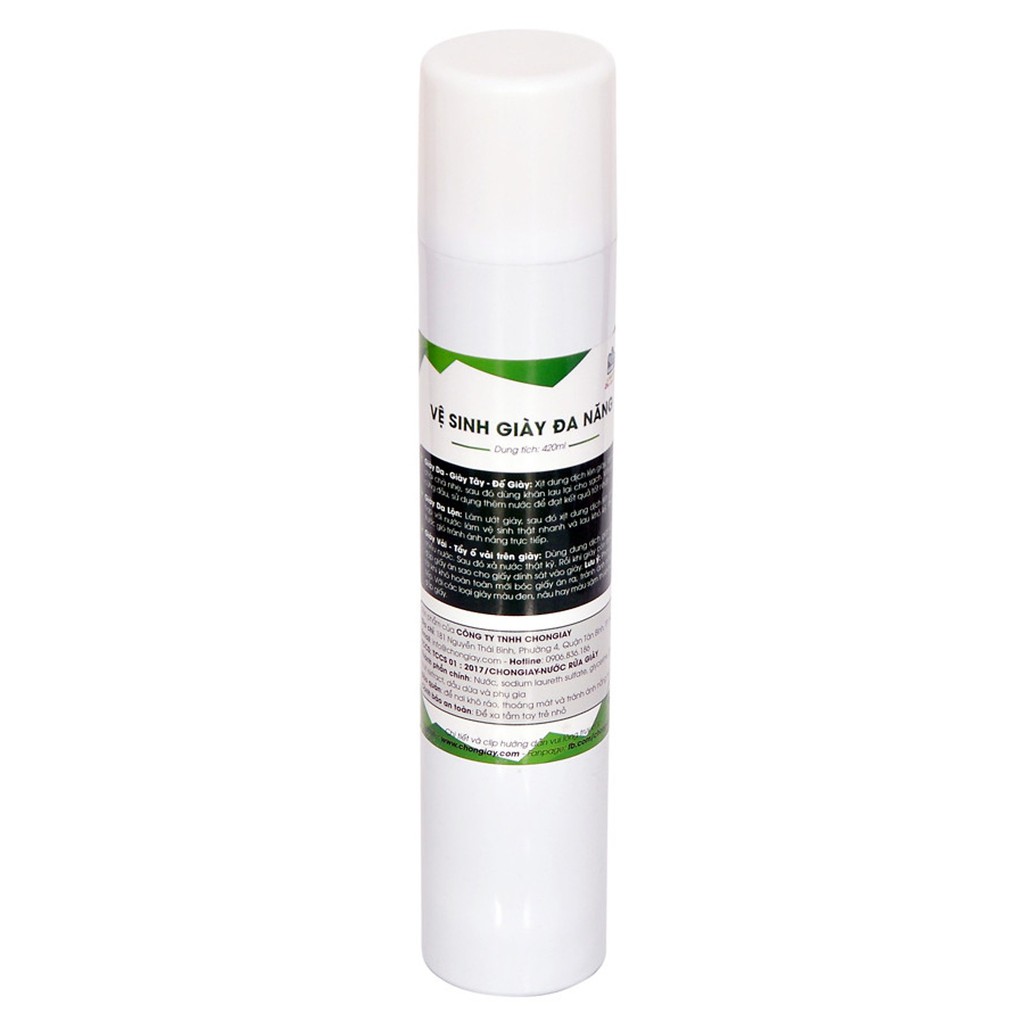 Bọt Vệ Sinh Giày Đa Năng Nhãn Hiệu Chọn Giày (420ml) + Tặng Kèm Bàn Chải