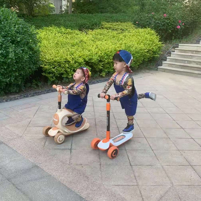 Xe trượt scooter đa năng kết hợp chòi chân và bập bênh Broller BABY PLAZA S790