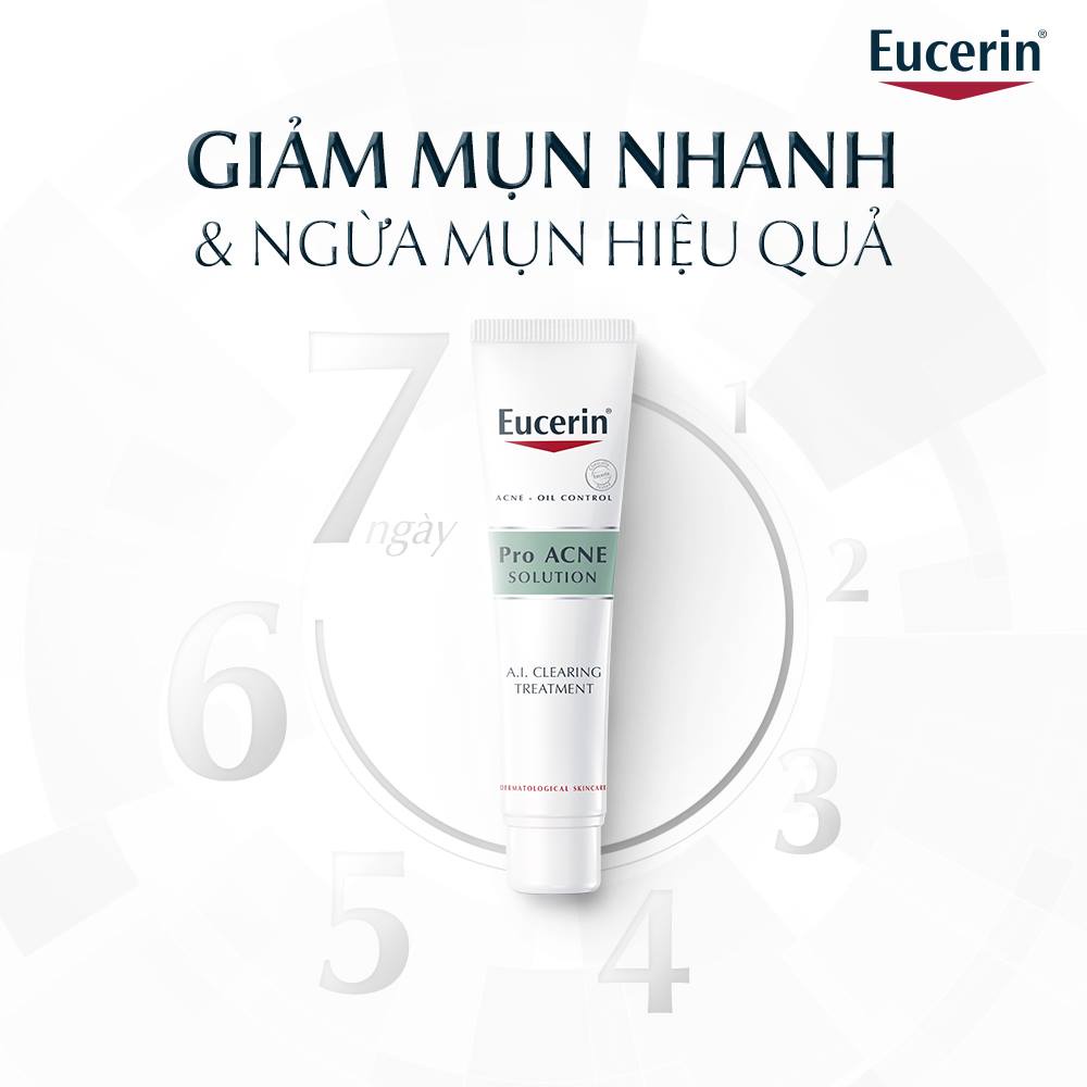 [GIẢM MỤN] EUCERIN GEL GIÚP GIẢM MỤN VÀ NHỜN SAU 1 TUẦN PRO ACNE A.I CLEARING TREAMENT 40ML