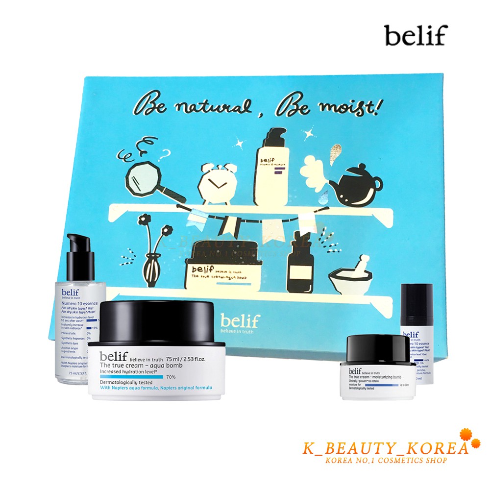 Bộ mỹ phẩm [belif] Aqua Bomb KIT thiết yếu tiện dụng