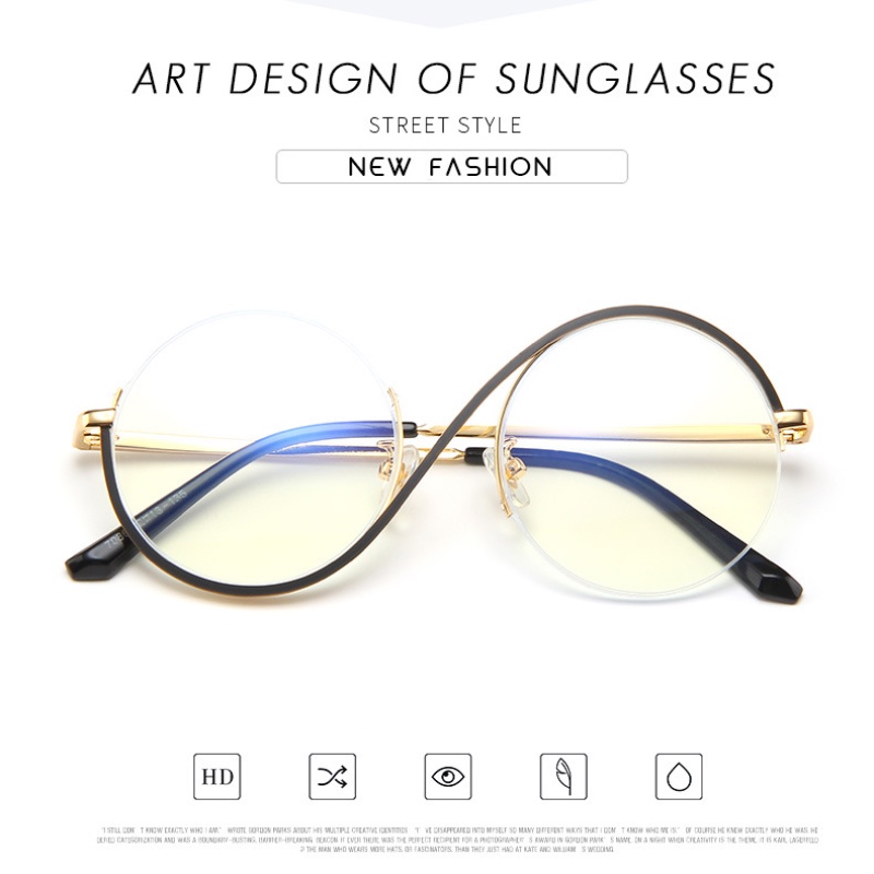 Kính Mát Gọng Tròn Chống Bức Xạ Cho Nữ