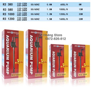 Máy Bơm Bể Cá 3 Trong 1 (Bơm, Lọc, Thổi Ox i) R3 – 380 - 580 - 1000 - 1200