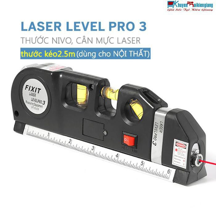 Thước Nivo, Thước Đo Nivo Đa Năng Laser 4In 1, Cân Mực, Thước Dây, Thước Laser