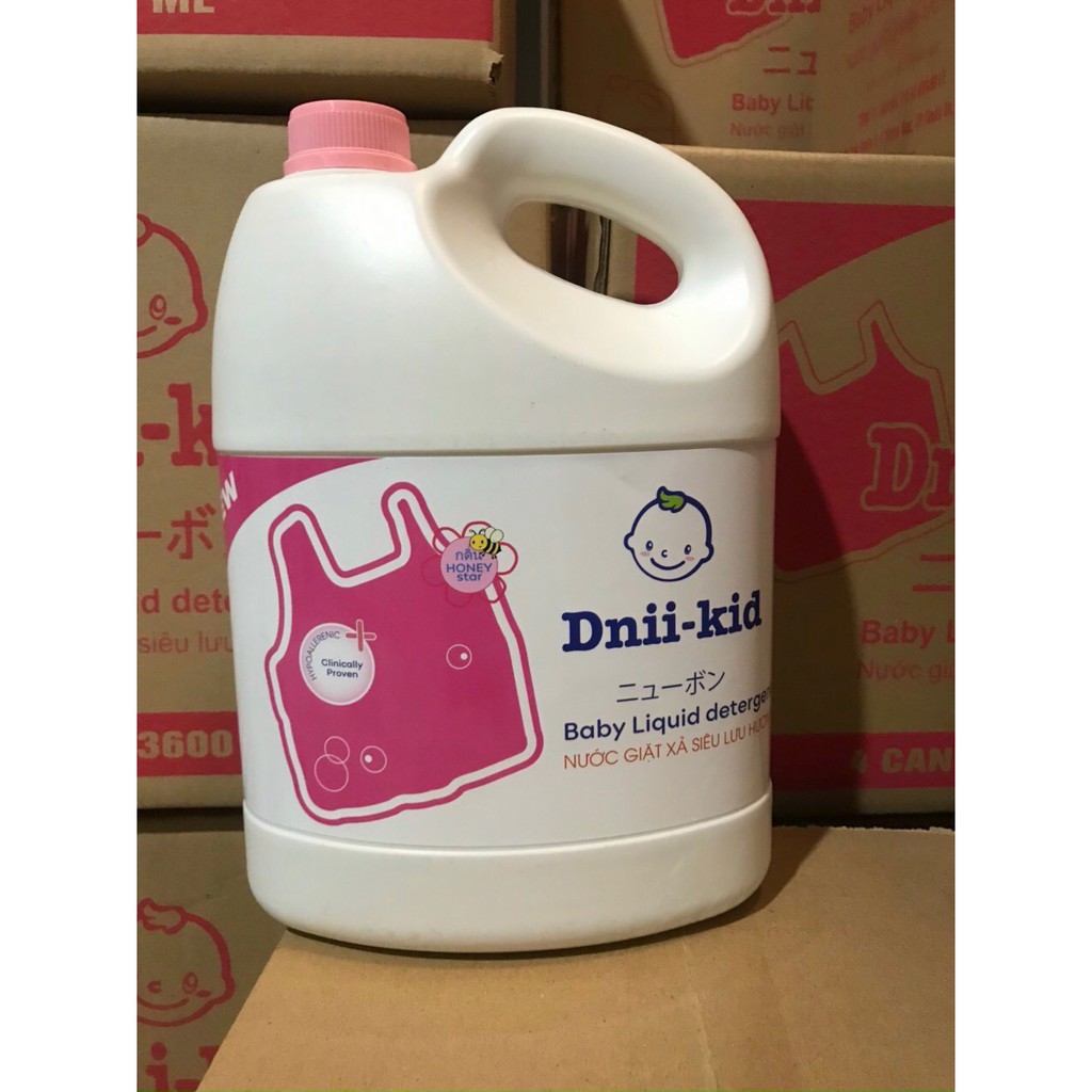 [FREESHIP]Nước giặt xả siêu lưu hương Dnii Kid 3600ml