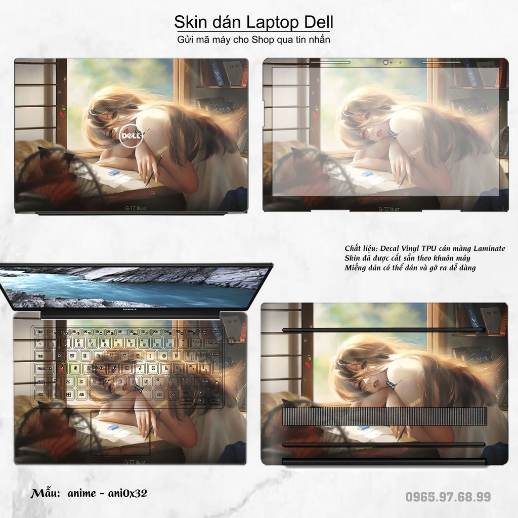 Skin dán Laptop Dell in hình Anime image (inbox mã máy cho Shop)