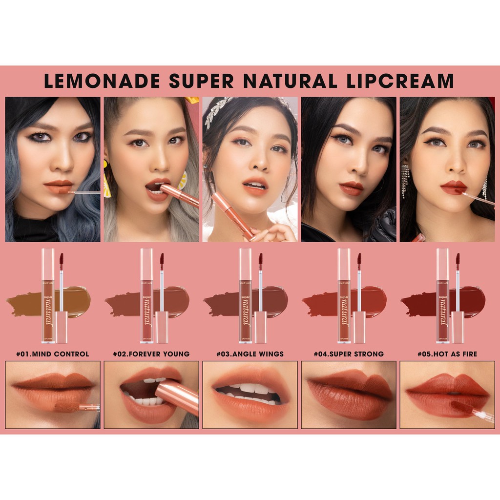 Son kem lì Lemonade Super Natural Matte Lipcream 5g