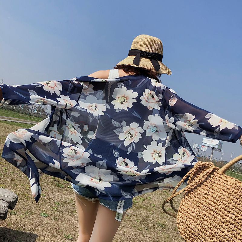 Áo khoác cardigan chống nắng vải voan hợp thời trang