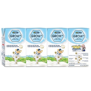 Sữa tiệt trùng có đường vpmilk grow+ lốc 4 hộp nhỏ 110ml / lớn 180ml