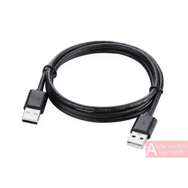 Cáp ngắn usb 2 đầu đực cho ổ cứng di động quạt laptop