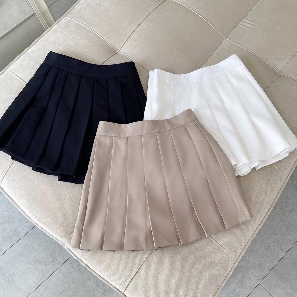 Chân váy nữ trơn Tennis Skirts TOPTIFY xếp ly có lót quần VV01 | BigBuy360 - bigbuy360.vn
