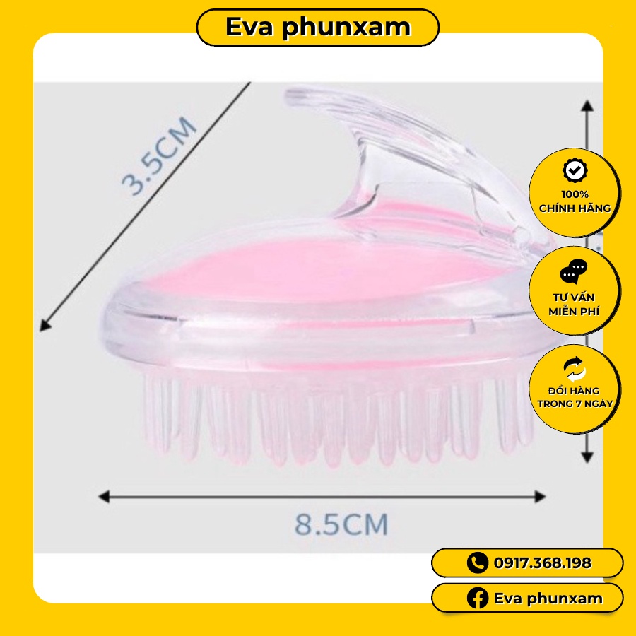 Lược gội đầu silicon dưỡng sinh massage da đầu