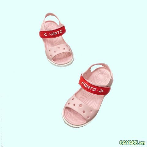 GIÀY SANDAL  CAYABE TRẺ EM KENTO (TẶNG KÈM 6 NÚT STICKERS) MÀU HỒNG