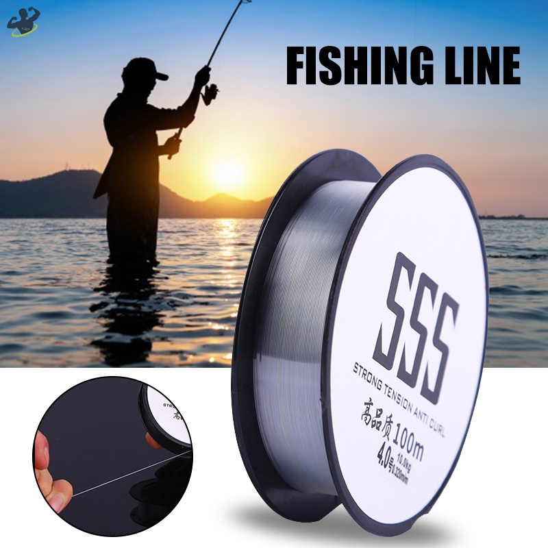 Cuộn dây câu cá 100m bằng nylon siêu bền chống cắt nước nhanh