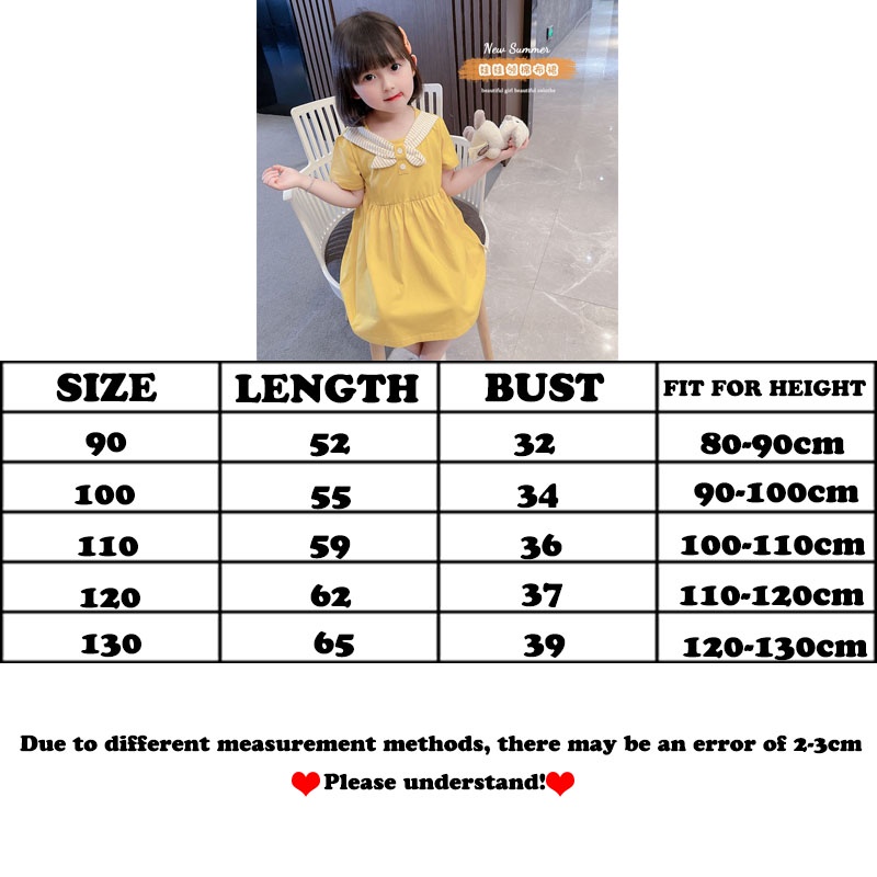 Đầm Công Chúa Tay Ngắn Kiểu Hàn Quốc Dễ Thương Thời Trang Mùa Hè Cho Bé Gái