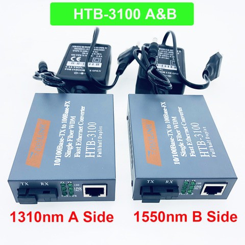 Chuyển Đổi Quang Điện 1 sợi Netlink HTB 3100 A/B HTB-GS-03 1Gbps - Converter Quang Netlink HTB 3100AB 100Mbps