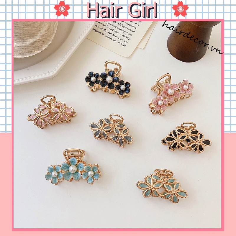 Kẹp Tóc Hình Hoa Đính Ngọc Trai Giả Thời Trang Dành Cho Nữ