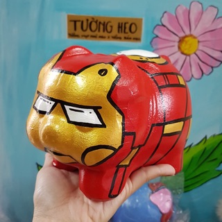 Heo đất handmade - iron man