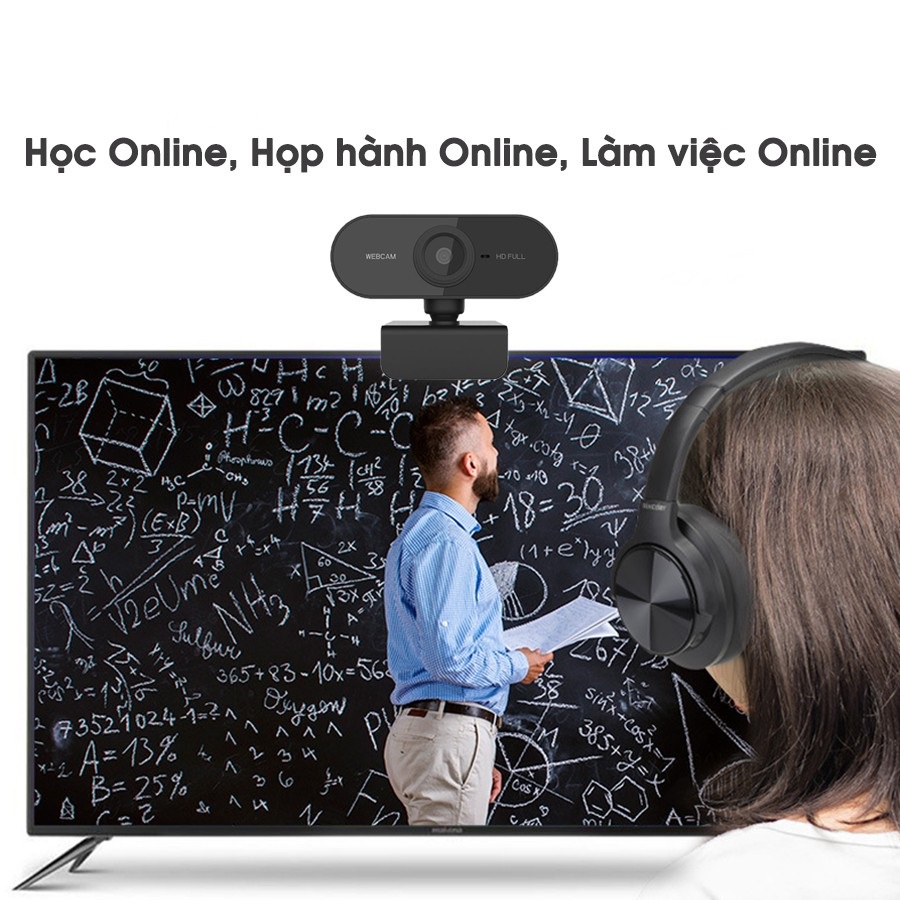 Webcam Máy Tính Có Kèm Mic Hikvision DS-U02-Full HD 1080P-Kết Nối Cổng USB-Dùng Cho PC,LapTop,Livestream,Học Online