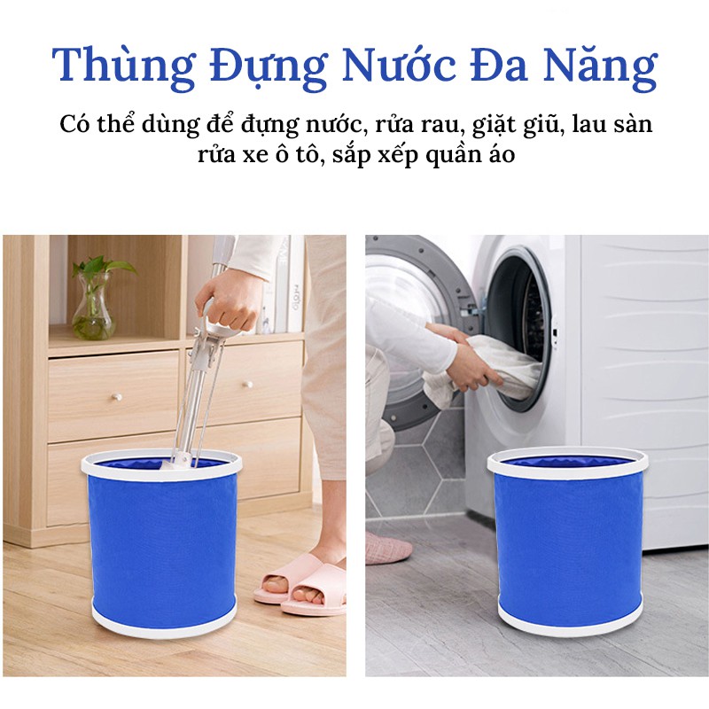 Xô Đựng Nước Gấp Gọn Tiện Lợi, Dùng Cho Nhiều Mục Đích, Có Nhiều Kích Cỡ Khác Nhau