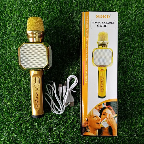 Micro bluetooth hát karaoke SD10 hàng chính hãng âm thanh hay